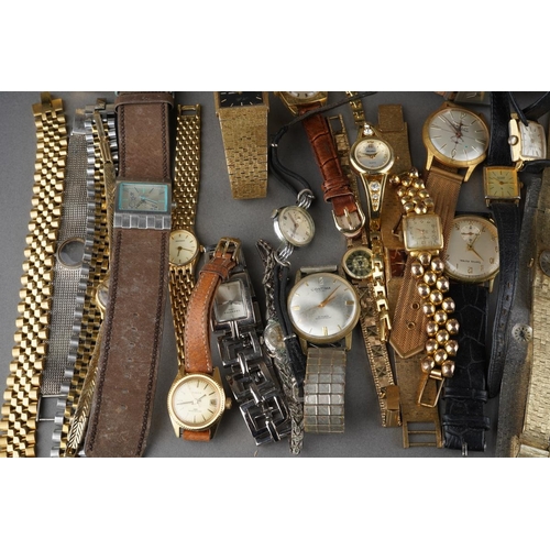 612 - A quantity of ladies and gent's manual and quartz wrist watches, including Swiss Watch Corporation, ... 