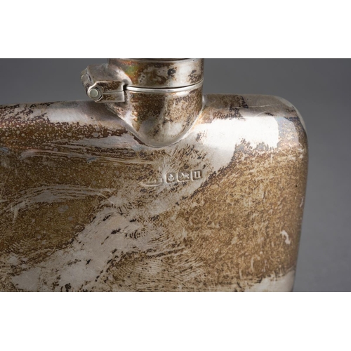 626 - A George V plain silver hip flask, hallmarked Birmingham, 1919, weight approx 108.2 grams [1]