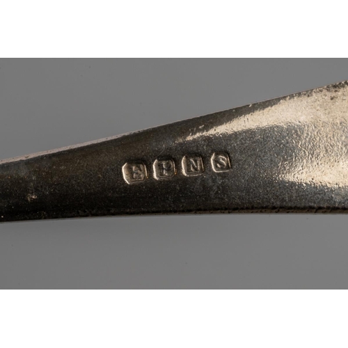 638 - A pair of Edwardian silver mounted crackle glass vases, the silver collars by A Bromet & Co., Birmin... 