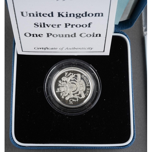 675 - 1898 Morgan Dollar (Philadelphia mint) V.F. 
1997 '3 Lions' silver proof one pound coin (encapsulate... 