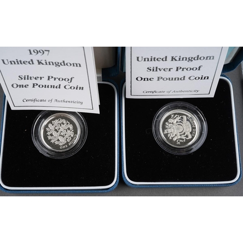 675 - 1898 Morgan Dollar (Philadelphia mint) V.F. 
1997 '3 Lions' silver proof one pound coin (encapsulate... 