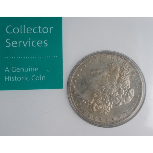 675 - 1898 Morgan Dollar (Philadelphia mint) V.F. 
1997 '3 Lions' silver proof one pound coin (encapsulate... 