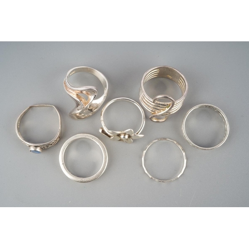771 - A collection of silver and white metal rings. Some stamped 925, some unmarked, approx gross weight 2... 