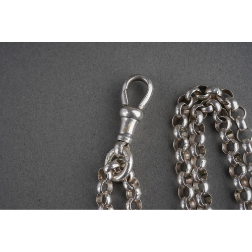 775 - A modern silver chain. Hallmarked silver, approx gross weight 30.7 grams.