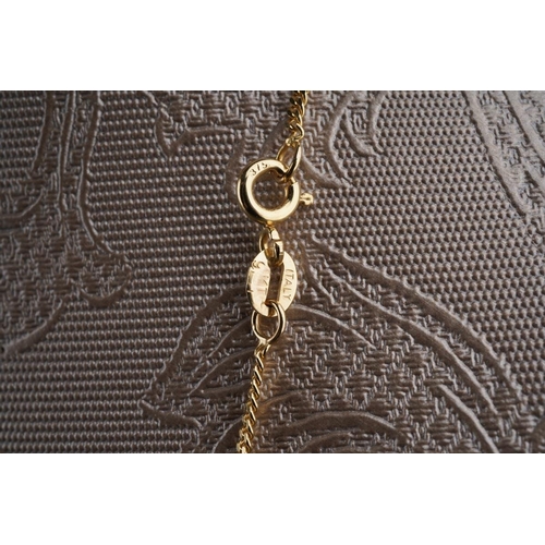 786 - A 9ct gold chain. Hallmarked 9ct gold, approx length 600mm, approx gross weight 3.4 grams.