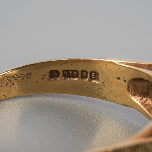 789 - A 9ct gold diamond and sapphire cluster ring. Hallmarked 9ct gold, approx ring size O, approx gross ... 