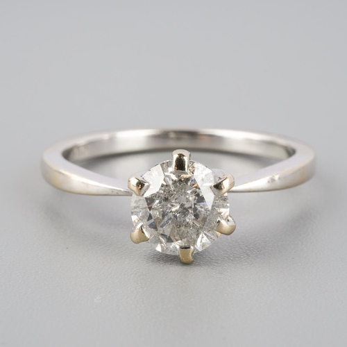 791 - An 18ct gold diamond single stone ring. Estimated/stated diamond weight 1.10cts, assessed colour I-J... 