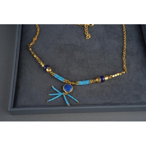 794 - Collection of costume jewellery to include a yellow metal earrings ( 1.5g) and a small fragment of a... 