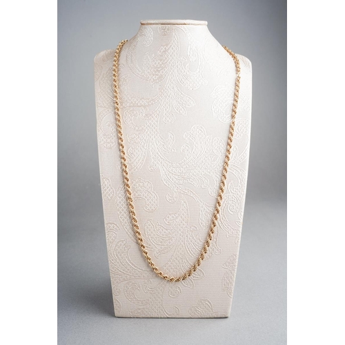 796 - 9ct gold twist rope necklace, 51 cm long, approx. gross weight 5.1g