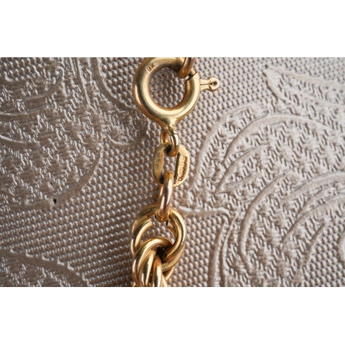 807 - 9ct gold  twist rope chain, approx. 45 cm, approx. gross weight 12.3g