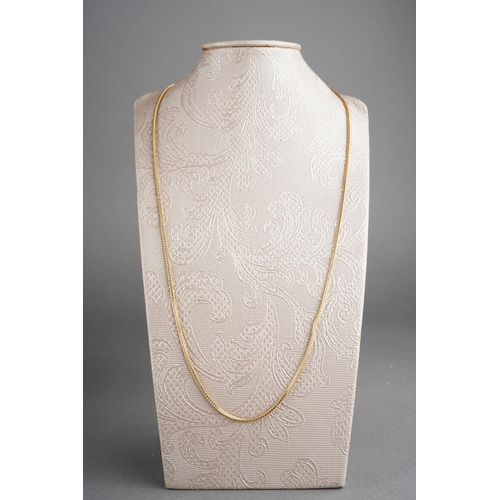 813 - An Italina chain. Stamped 750, Italian marks, approx length 490mm, approx gross weight 8.5 grams.