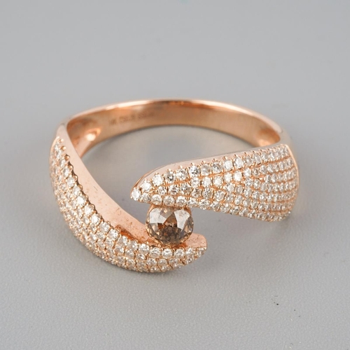 821 - A diamond dress ring. The principal 'Crown Of Light' diamond, measuring approx 3.7mm diameter, to th... 