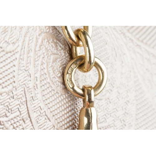 846 - A 9ct gold chain, marked 9ct to the clip and full 9 ct hallmark to the end ring, approx 62 cm long, ... 