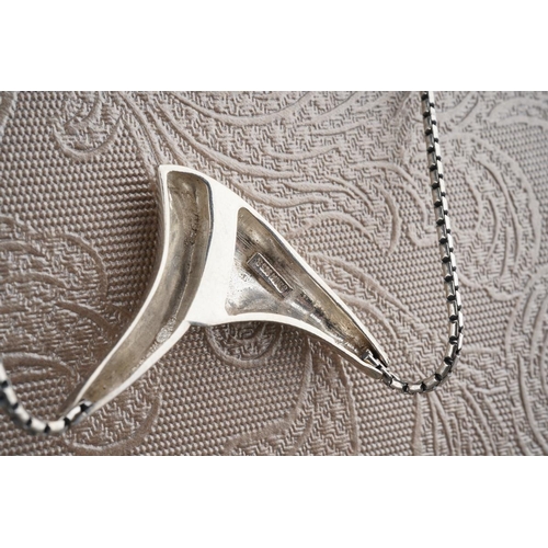 889 - Modernist Danish Nils Erik sterling silver necklace 42.5 cm long, chain fully marked, gross weight a... 