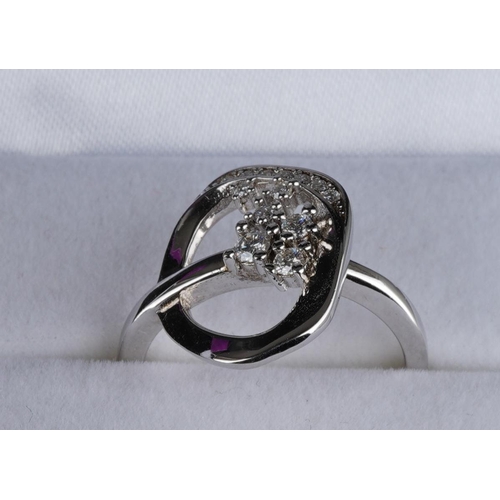 896 - Three pieces of white metal ( marked 925) costume jewellery by TJC to include a gem set enamel neckl... 