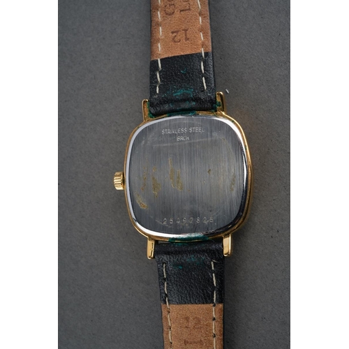 918 - A Longines quartz watch, together with three pairs of earrings, all unmarked, two pairs assessed as ... 