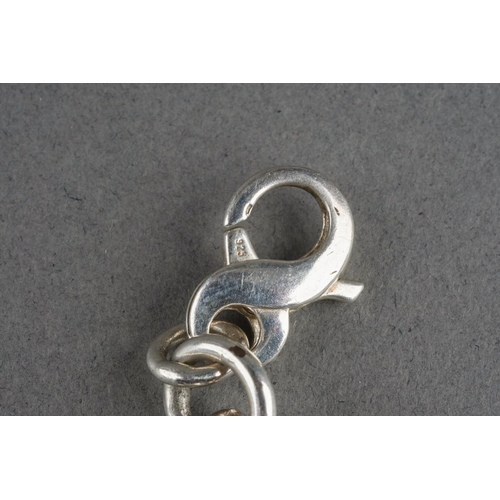 948 - A bracelet, stamped 925. Stamped 925, approx length 185mm, approx gross weight 21.81 gram.