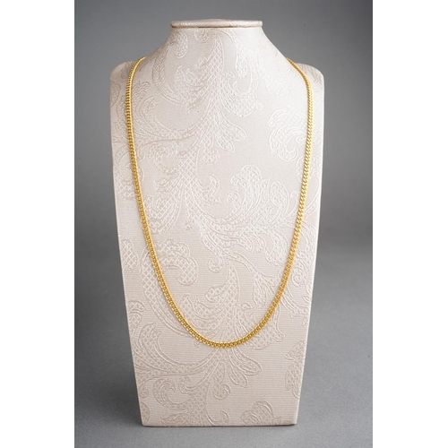 961 - An Asian necklace, stamped 22k. Approx length 490mm, approx gross weight 17.65 grams.