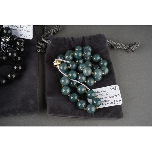 969 - A collection of TJC (Television Jewellery Channel) jadeite jewellery including Queen conch shell Pho... 