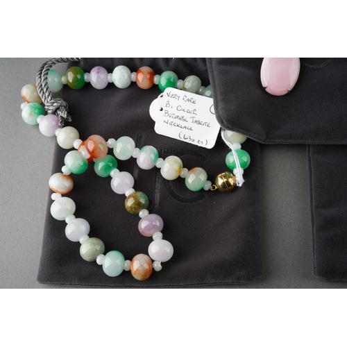969 - A collection of TJC (Television Jewellery Channel) jadeite jewellery including Queen conch shell Pho... 