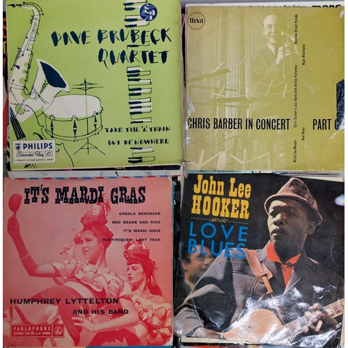 996 - A collection of EP's and 45's records including Jazz, Blues, Rock and Roll and Pop, including The Sp... 