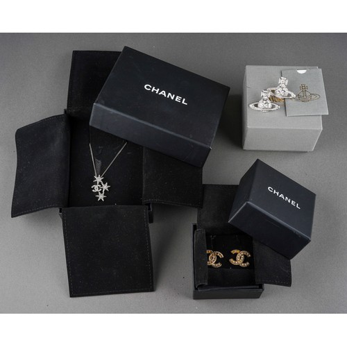 882 - A collection of designer items to include Vivienne Westwood and Chanel. Each with designer case. Nec... 