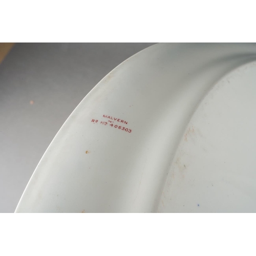 14 - A Victorian Imari earthenware oval dish, impressed mark and painted numbers, approx 34.5cm wide (hea... 