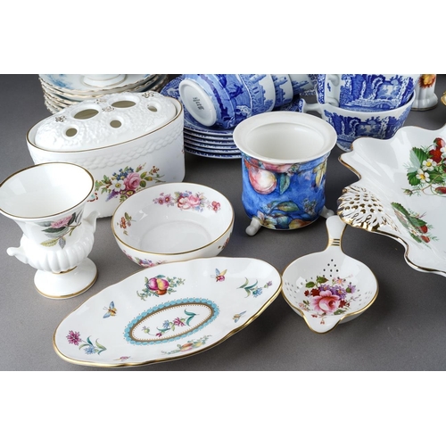 18 - Two boxes of tea and ornamental / giftwares, including four pieces of Royal Crown Derby 