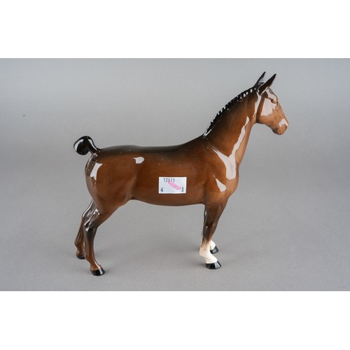 60 - A Beswick Hackney Horse, in brown gloss, model no. 1361, stamped to undeside [1]