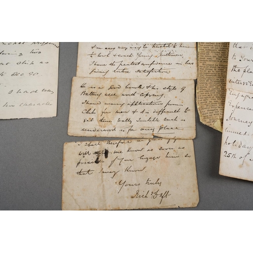 610 - Cricket / Naval Interest: a collection of letters, portrait photographs, an album of early 20th Cent... 