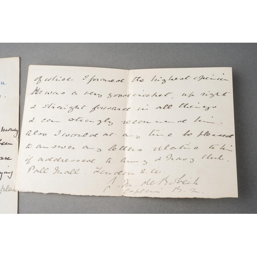 610 - Cricket / Naval Interest: a collection of letters, portrait photographs, an album of early 20th Cent... 