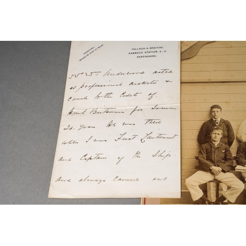610 - Cricket / Naval Interest: a collection of letters, portrait photographs, an album of early 20th Cent... 
