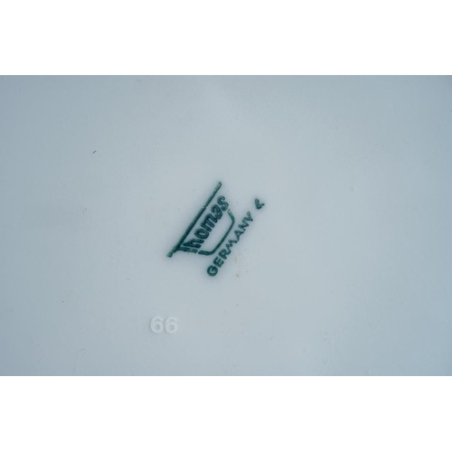 2 - Richard Scharrer Orange Tulip Pinwheel design for Thomas Germany (Rosenthal) 1960s porcelain part di... 