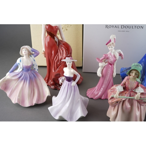 4 - A collection of ten various lady figurines to include Coalport Felicity, Royal Doulton Denise in ori... 