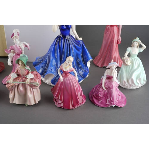 4 - A collection of ten various lady figurines to include Coalport Felicity, Royal Doulton Denise in ori... 