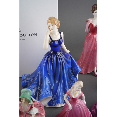 4 - A collection of ten various lady figurines to include Coalport Felicity, Royal Doulton Denise in ori... 
