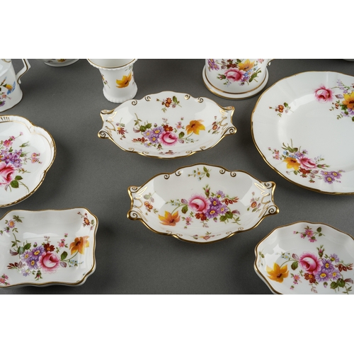 21 - A collection of Royal Crown Derby Posies pattern tea wares and trinkets to include teapot, plates, v... 