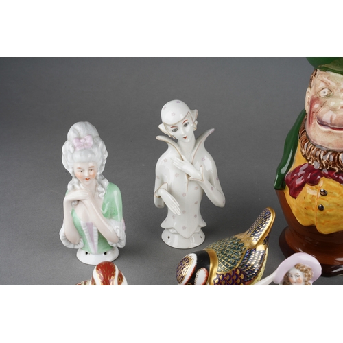 23 - A Foley Intarsio toby jug of a man holding a club, number 3460 and printed marks to base, glued repa... 