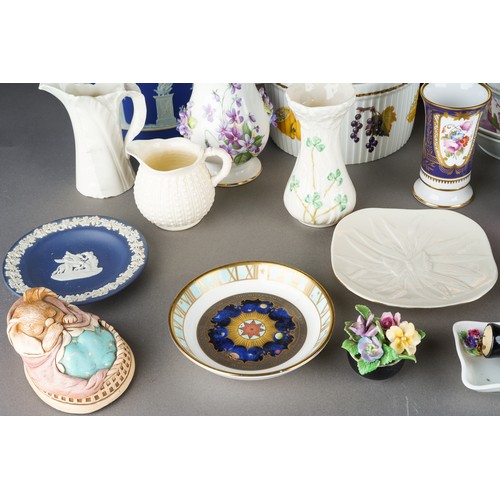 30 - A group of 19th and 20th century ceramics, including two early 19th century Sunderland lustre tea cu... 