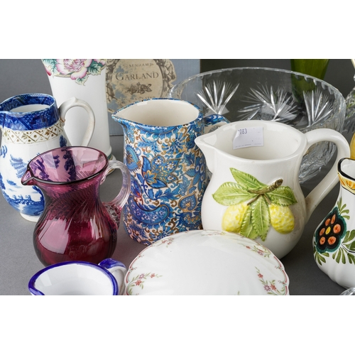 54 - Assorted lot including various English and Continental ceramcis jug, Arcadian crested ware [two lion... 