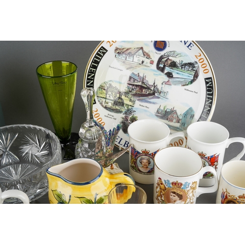 54 - Assorted lot including various English and Continental ceramcis jug, Arcadian crested ware [two lion... 