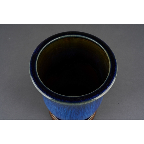 58 - Bourne Denby Danesby Ware urn shaped glazed electric blue vase, c.1930-1948 [1]