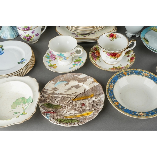 64 - Assorted part tea services including coffee set with coffee pot, a pair of cups and saucers, sugar b... 