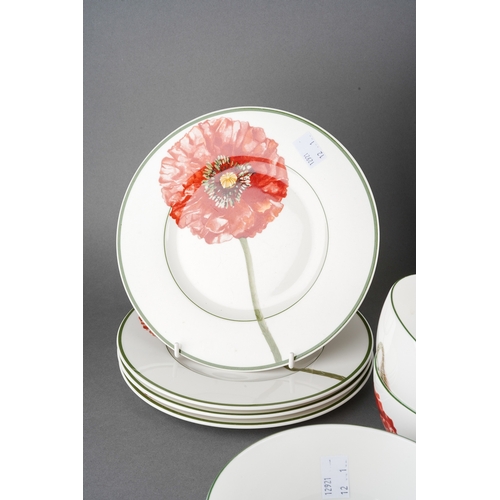 69 - A part Villeroy & Bosch Luxembourg pattern dinner service comprising four dinner plates, four bowls ... 