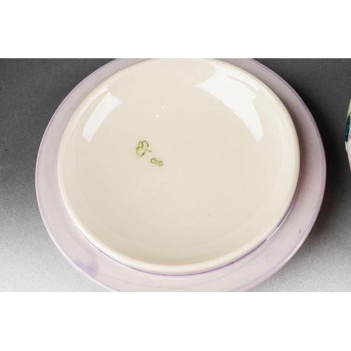 75 - A Moorcroft Blakeney dressing table jar and cover [223/4] designed by Sarah Brummell, 2002 date cyph... 