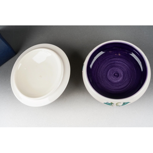 76 - A Moorcroft Snowberry dressing table jar and cover [222/4] designed by Nicola Slaney, 2003 date cyph... 