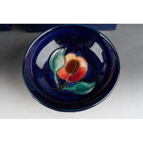 79 - A Moorcroft Queen's Choice Apricot raised dish [201/4], designed by Emma Bossons, 2001 date cypher, ... 