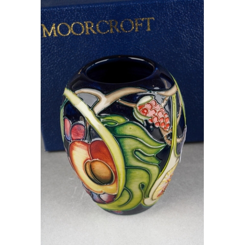 79 - A Moorcroft Queen's Choice Apricot raised dish [201/4], designed by Emma Bossons, 2001 date cypher, ... 