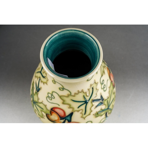 87 - A Moorcroft Bryony [Holly Berries] vase, designed by Rachel Bishop, 1996 date cypher, printed and pa... 