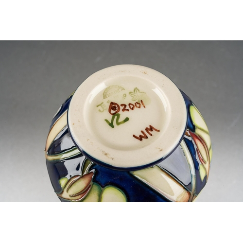 88 - A Moorcroft Wood Sorrel vase, designed by Emma Bossons, shape 80/6, 2001 date cypher, printed and pa... 